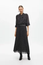 Long polka dot dress