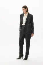 Pinstripe paisley jogging trousers