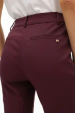 Stretch fabric trousers with zipped pocket bordeaux - Image 5