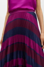 Striped printed pleated skirt - Image 4