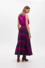 Striped printed pleated skirt - Image 6