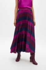 Striped printed pleated skirt - Image 3
