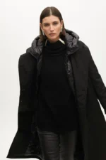 Sweater with contrast sleeve details black - Image 5