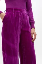 Velvet trousers fuchsia - Image 4