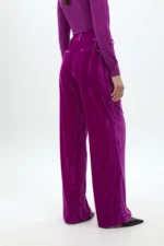 Velvet trousers fuchsia - Image 5