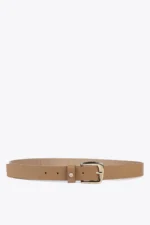 Belt with cutwork logo camel
