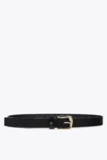Belt with cutwork logo black
