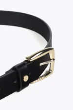 Belt with cutwork logo black - Image 3