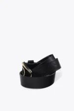 Belt with cutwork logo black - Image 4