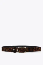 Narrow animal print belt