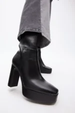 Faux leather platform ankle boots - Image 6