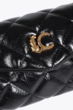 Mini quilted faux leather crossbody bag with leopard LC logo - Image 2