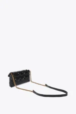 Mini quilted faux leather crossbody bag with leopard LC logo - Image 4