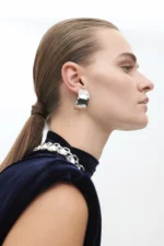 Faceted earrings silver
