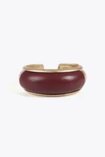 Contrast faux leather bracelet