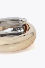 Rigid two-tone metal bangle - Image 4