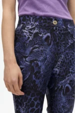 Animal print suit trousers blue - Image 4