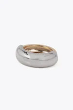 Rigid two-tone metal bangle