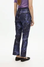 Animal print suit trousers blue - Image 3