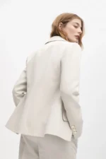 Blazer with embroidered pocket detail stone - Image 3