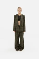 OLIVE CHEQUERED PANTS - Image 2