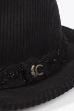 Corduroy fedora hat with leopard LC - Image 4