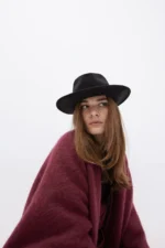 Corduroy fedora hat with leopard LC - Image 2