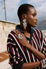 SCULPTURE EARRINGS (silver) - Image 2