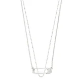 INSTANT necklace, 2-in-1 set, silver-plated