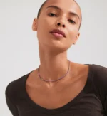 ALISON necklace purple, silver-plated