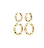 DARBY earrings, 2-in-1 set, gold-plated