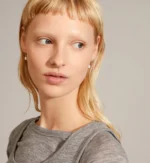 BERTHE pearl hoop earrings gold-plated - Image 2
