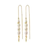 BERTHE pearl chain earrings gold-plated