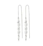 BERTHE pearl chain earrings silver-plated