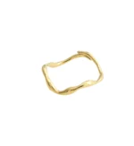 LULU organic shaped stack ring gold-plated