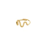 LULU wavy stack ring gold-plated