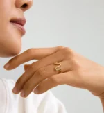 LULU wavy stack ring gold-plated - Image 2