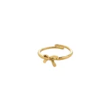 LULU bow stack ring gold-plated