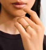 LULU bow stack ring gold-plated - Image 3