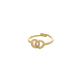 LULU halos stack ring gold-plated