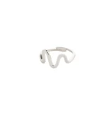 LULU wavy stack ring silver-plated