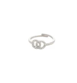 LULU halos stack ring silver-plated