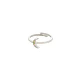 LULU moon stack ring silver-plated