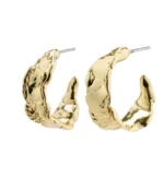 ELARA organic shaped hoop earrings gold-plated - Image 2