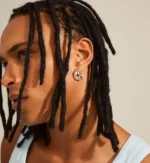 ELARA organic shaped hoop earrings silver-plated - Image 3