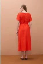 Short Sleeve Red Dress - Image 2