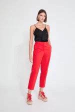 Logo Tape Pants Red