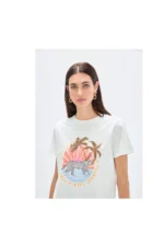 Animal Print T-Shirt with Palm Trees - Image 4