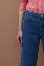 Pants with Gold Beads on Side - Image 5