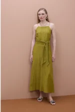 Thin Strap Straight Neckline Dress
